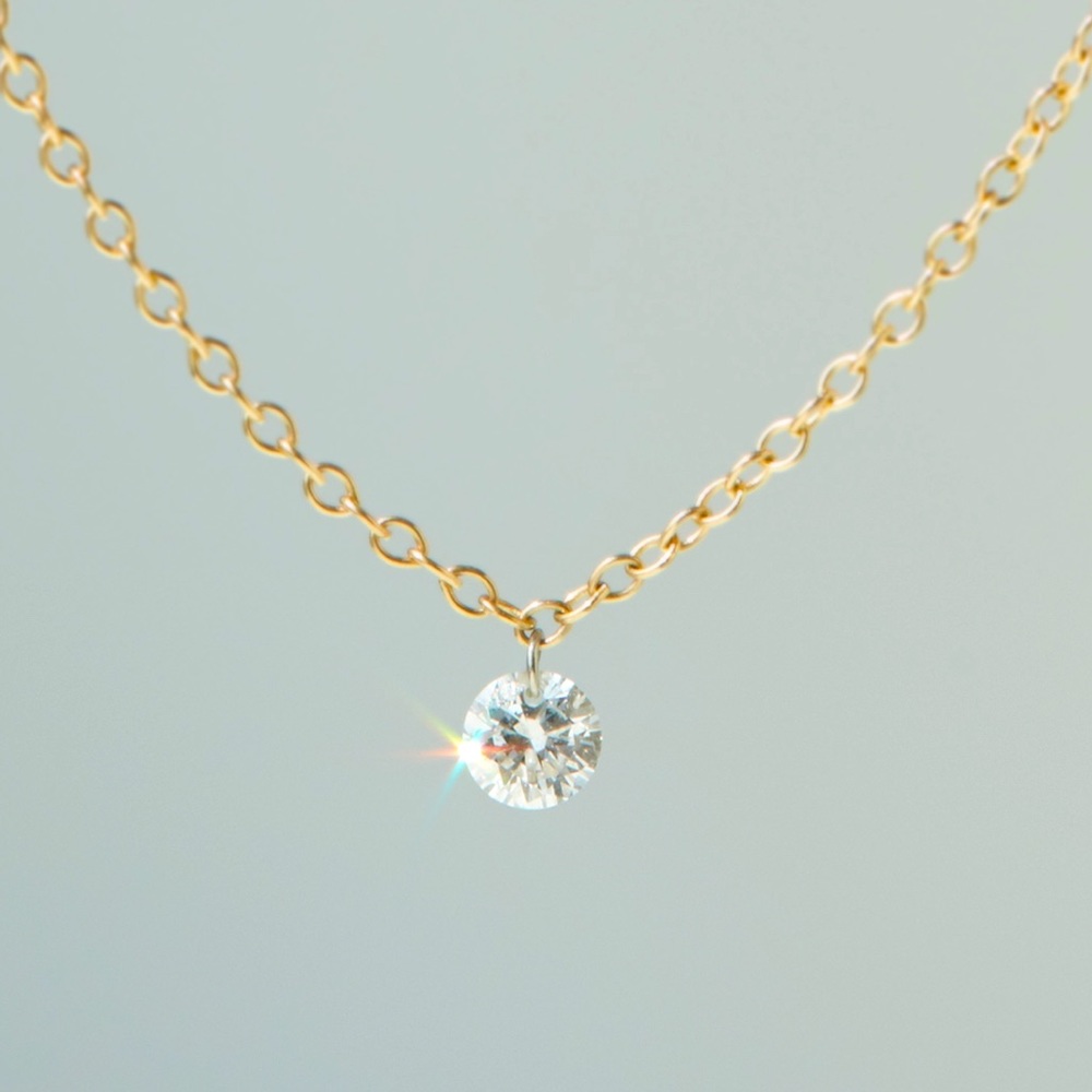 CATBIRD DIAMOND PINPRICK NECKLACE 14k GOLD